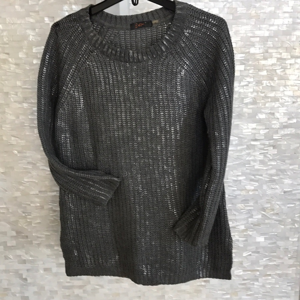 👠👠SOLD👠👠 Dex grey/silver crew neck sweater